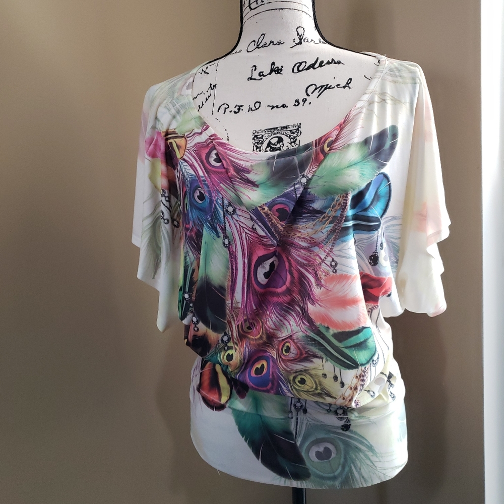 Body Central Short Sleeve Blouse